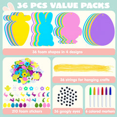 324 Pcs Easter Foam Stickers for Kids Crafts & Party Decor