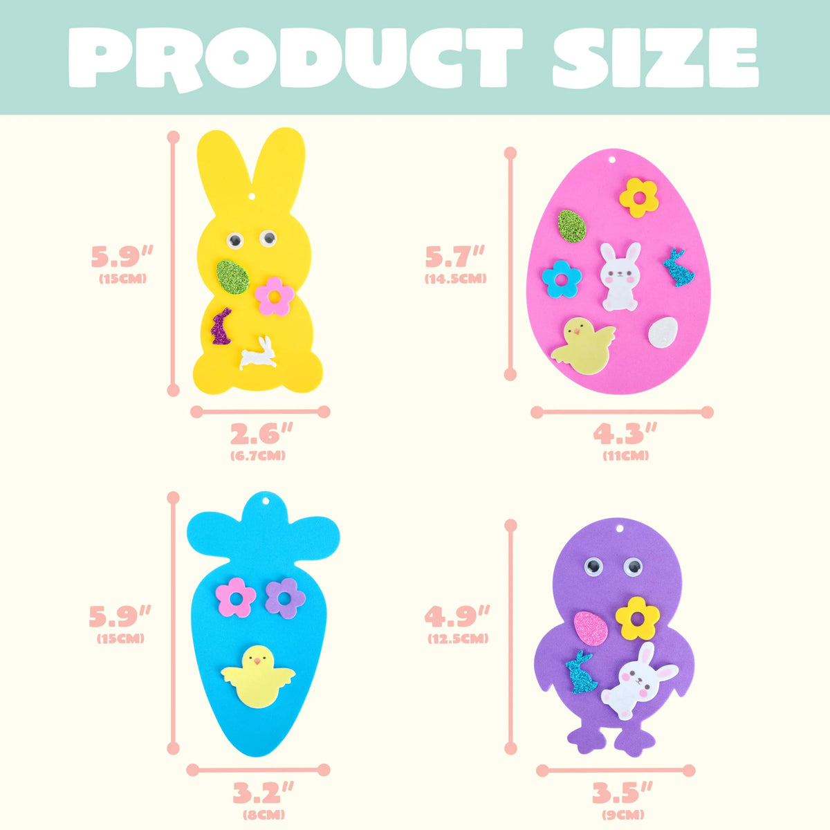 324 Pcs Easter Foam Stickers for Kids Crafts & Party Decor