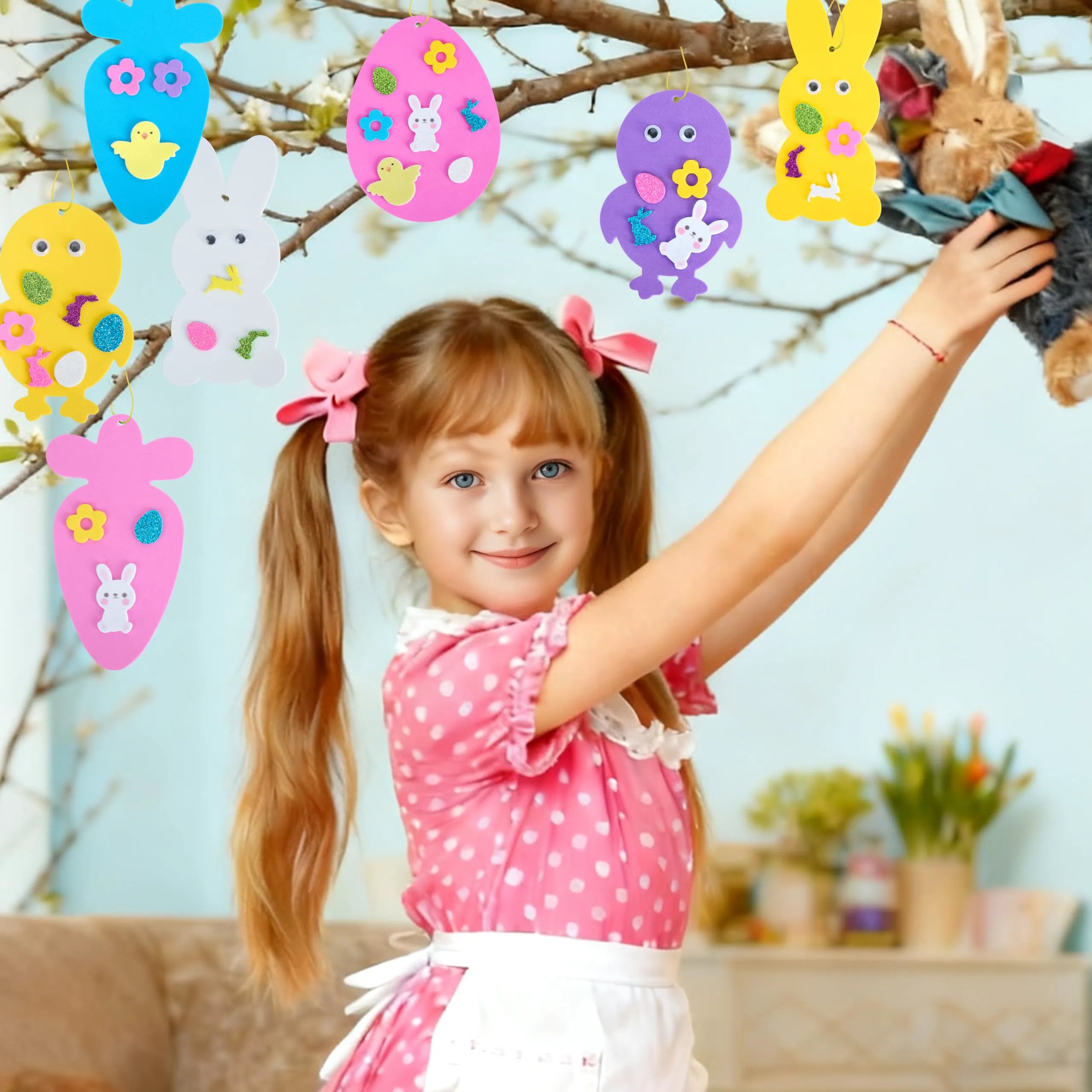 324 Pcs Easter Foam Stickers for Kids Crafts & Party Decor