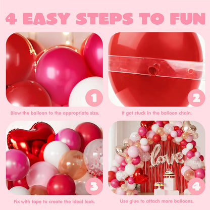 338 Pcs Valentine's Day Balloon Arch Kit