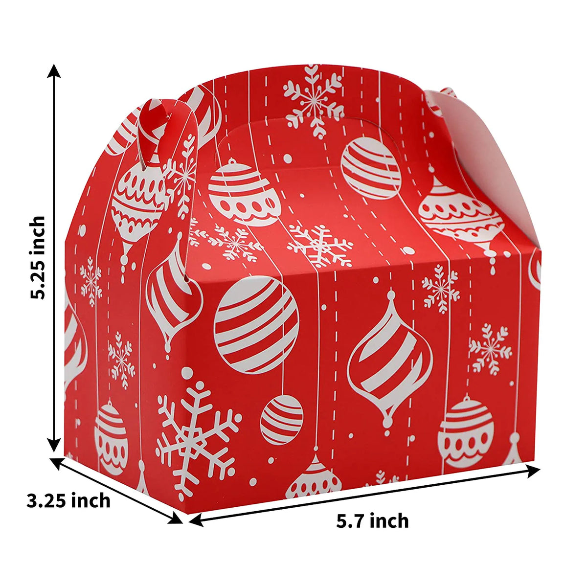5.25" Christmas Red Gable Candy Boxes, 24 Pack