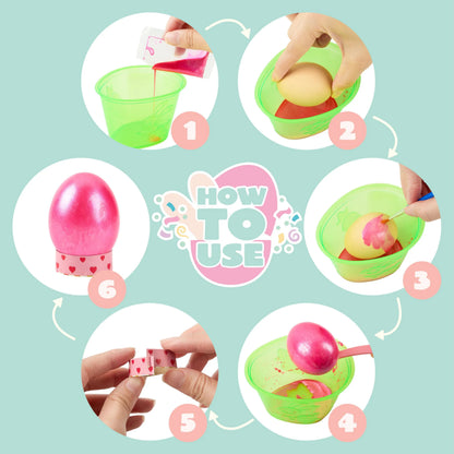 34-Piece Easter Egg Dye DIY Kit for Kids' Activities & Parties