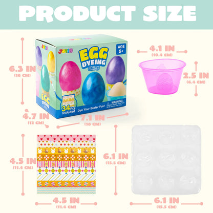34-Piece Easter Egg Dye DIY Kit for Kids' Activities & Parties