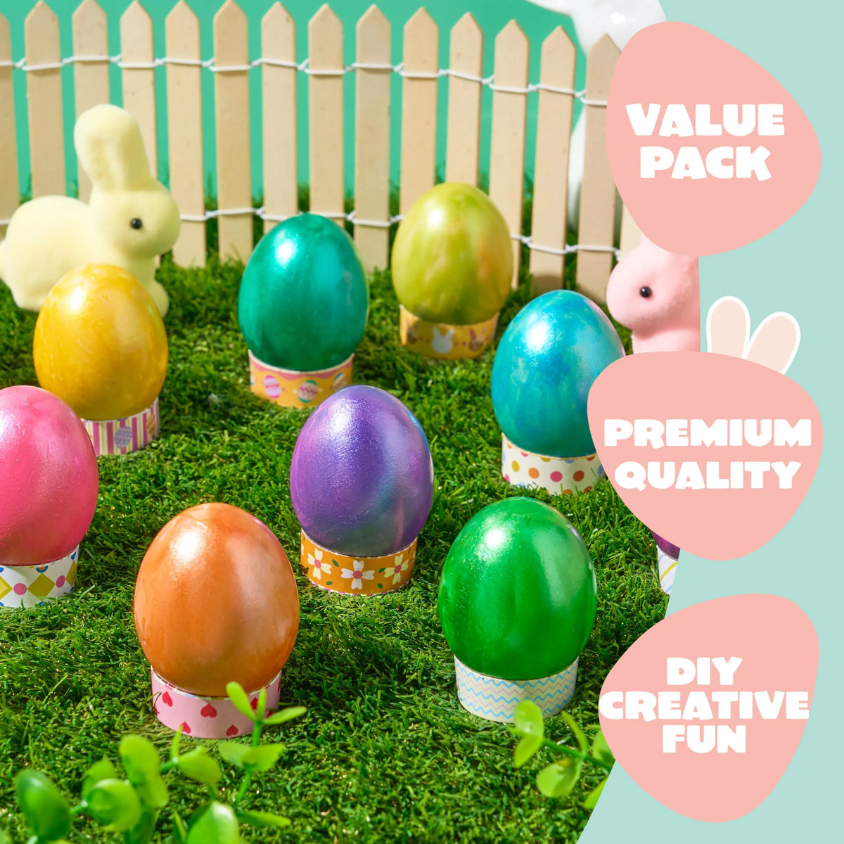 34-Piece Easter Egg Dye DIY Kit for Kids' Activities & Parties
