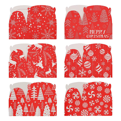 5.25" Christmas Red Gable Candy Boxes, 24 Pack