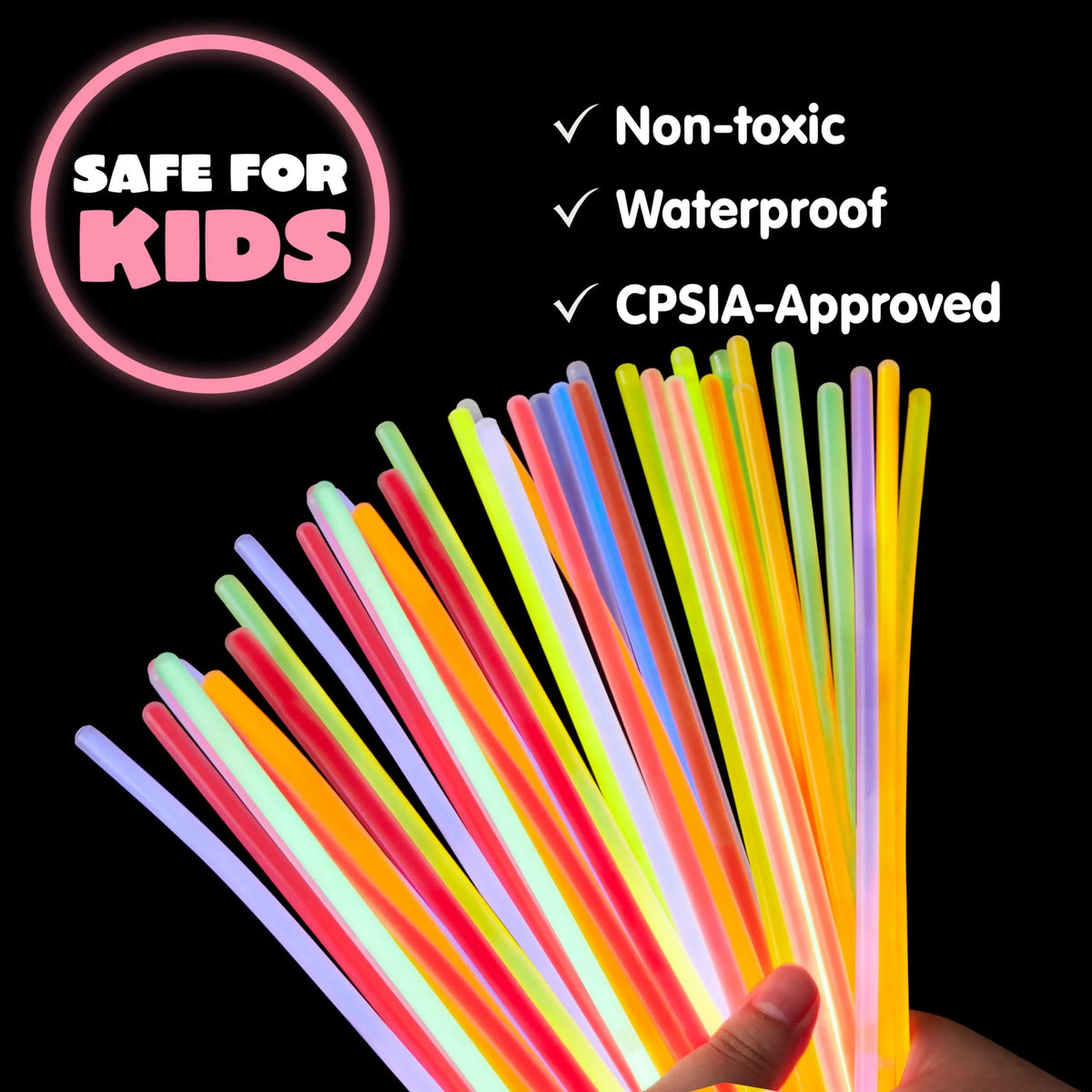 36 Neon Valentine's Day Cards with Glow Stick Bracelets for Classroom Exchange