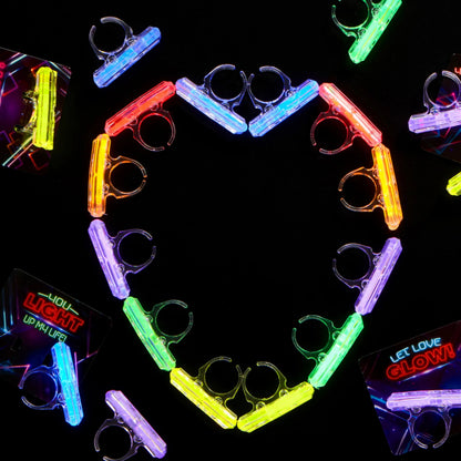 36 Pack Valentine's Day Cards with Glow-in-the-Dark Rings