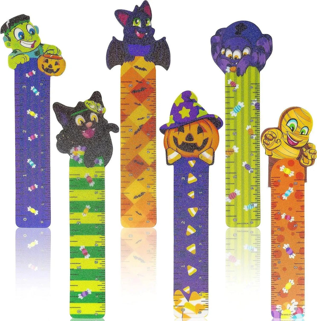 36 Halloween Bookmark Rulers, 6 Designs