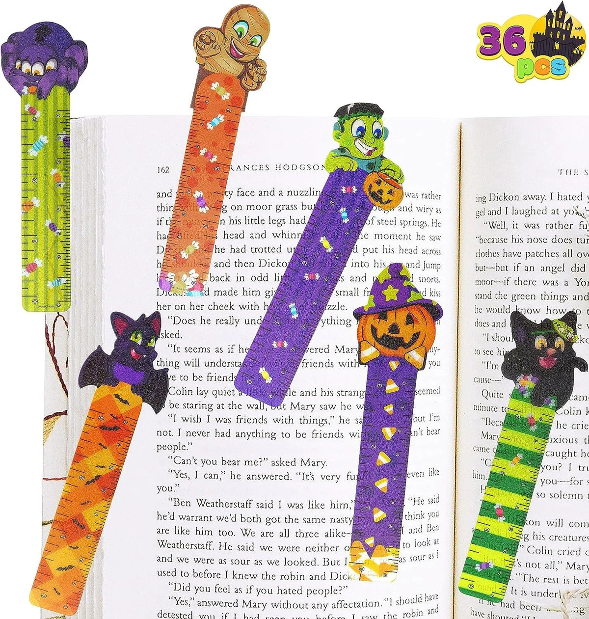36 Halloween Bookmark Rulers, 6 Designs