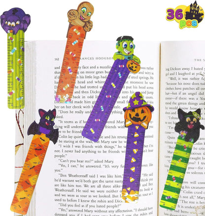 36 Halloween Bookmark Rulers, 6 Designs