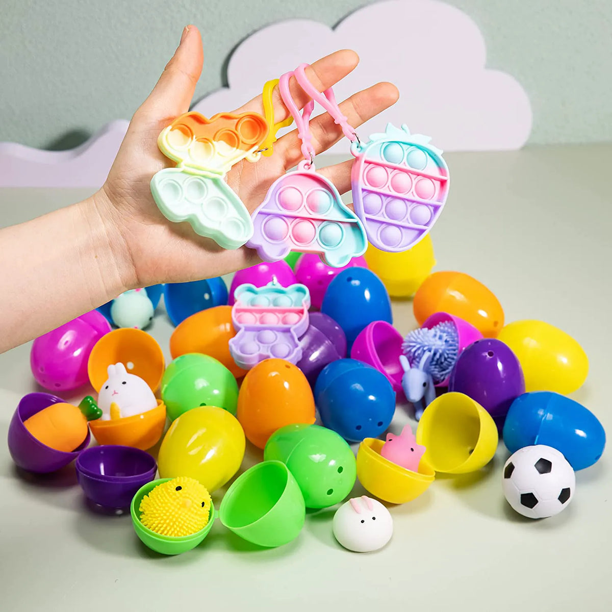 36-Piece Assorted Toy Prefilled Easter Eggs
