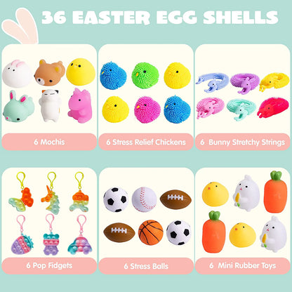 36-Piece Assorted Toy Prefilled Easter Eggs