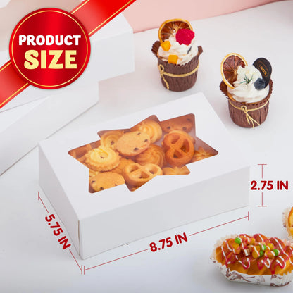 36 Pcs Plain White Christmas Cookie Boxes
