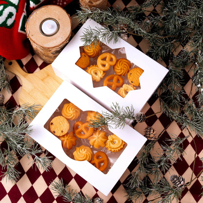 36 Pcs Plain White Christmas Cookie Boxes