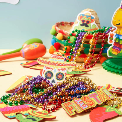36-Pack Cinco de Mayo Beaded Necklaces for Party Decorations
