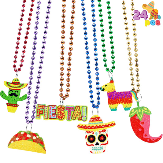 36-Pack Cinco de Mayo Beaded Necklaces for Party Decorations