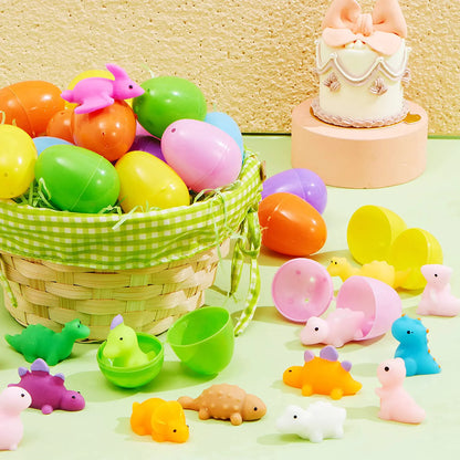 36-Pack Dinosaur Squishy Toys in Prefilled Easter Eggs