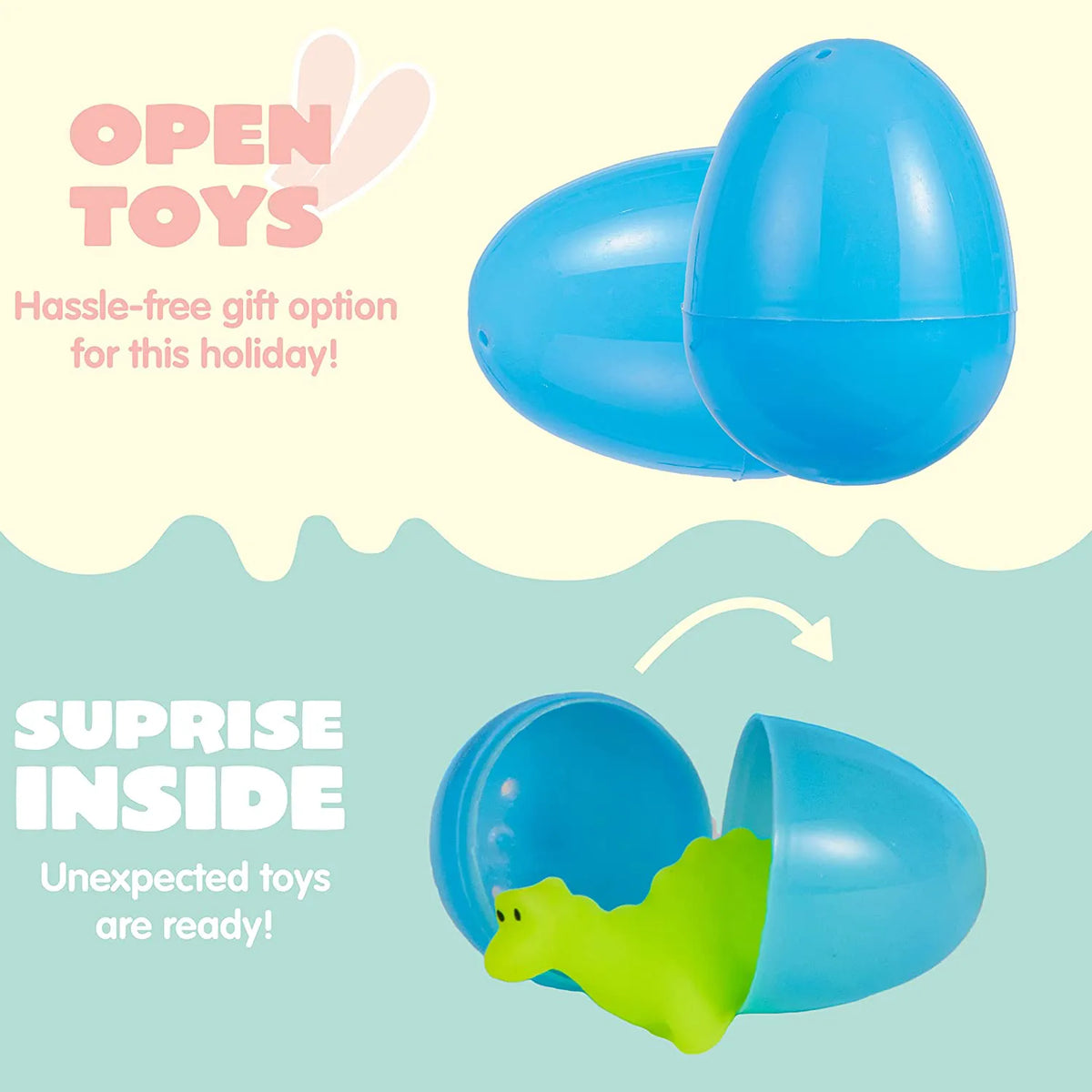 36-Pack Dinosaur Squishy Toys in Prefilled Easter Eggs