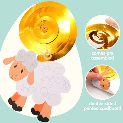 36 Pcs Easter Foil Swirl Hanging Decor for Party and Home