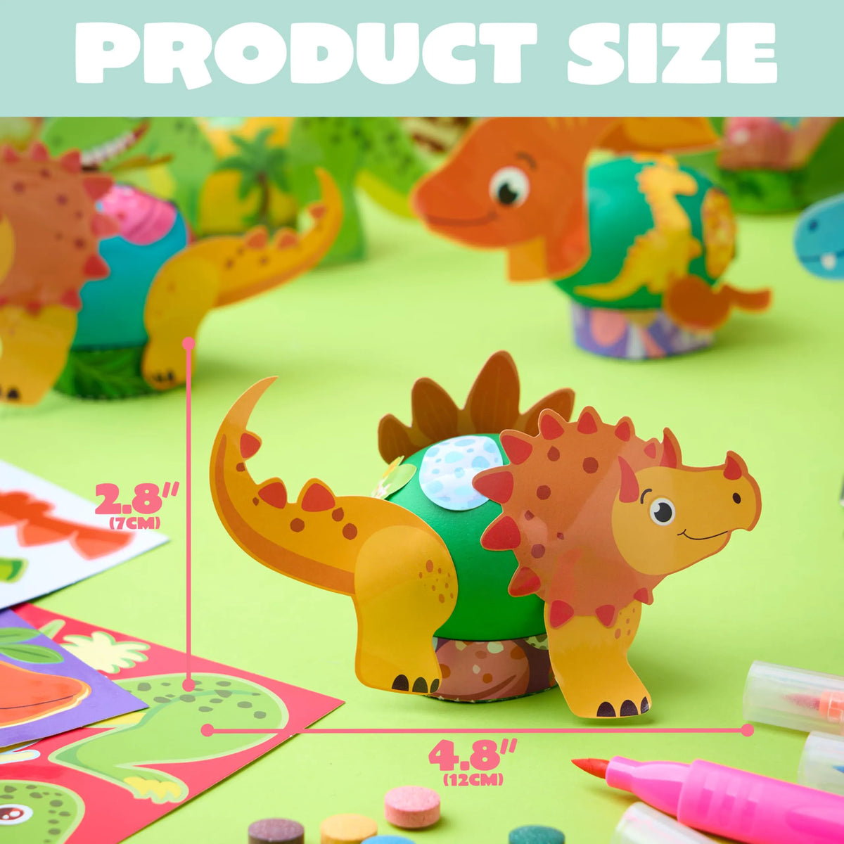 37-Piece Dinosaur Easter Egg Dye Kit for Party & Egg Hunt