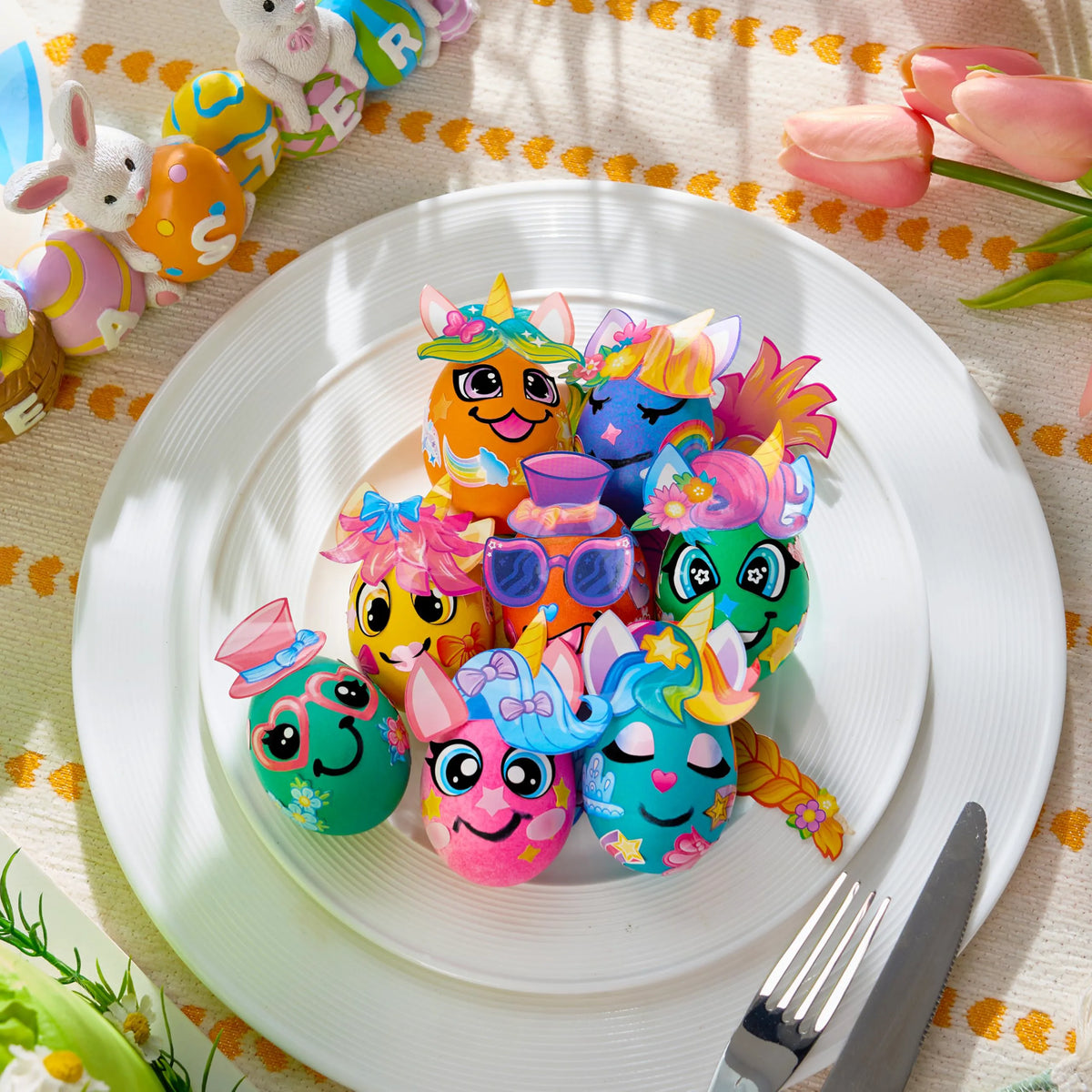 37-Piece Unicorn Easter Egg Dye Kit for Kids' Parties & Activities