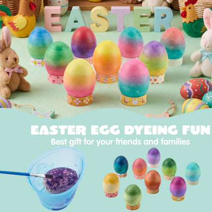 37-Piece Wrap Art Easter Egg Dye Kit for Kids Activities & Party