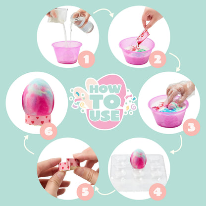 37-Piece Wrap Art Easter Egg Dye Kit for Kids Activities & Party