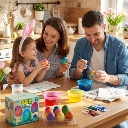 37-Piece Wrap Art Easter Egg Dye Kit for Kids Activities & Party