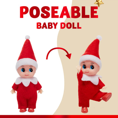 3-Pack Mini Elf Doll Christmas Holiday Decor Gift