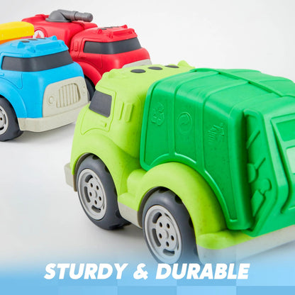 3 Pack Toddler Trucks with Garbage Truck