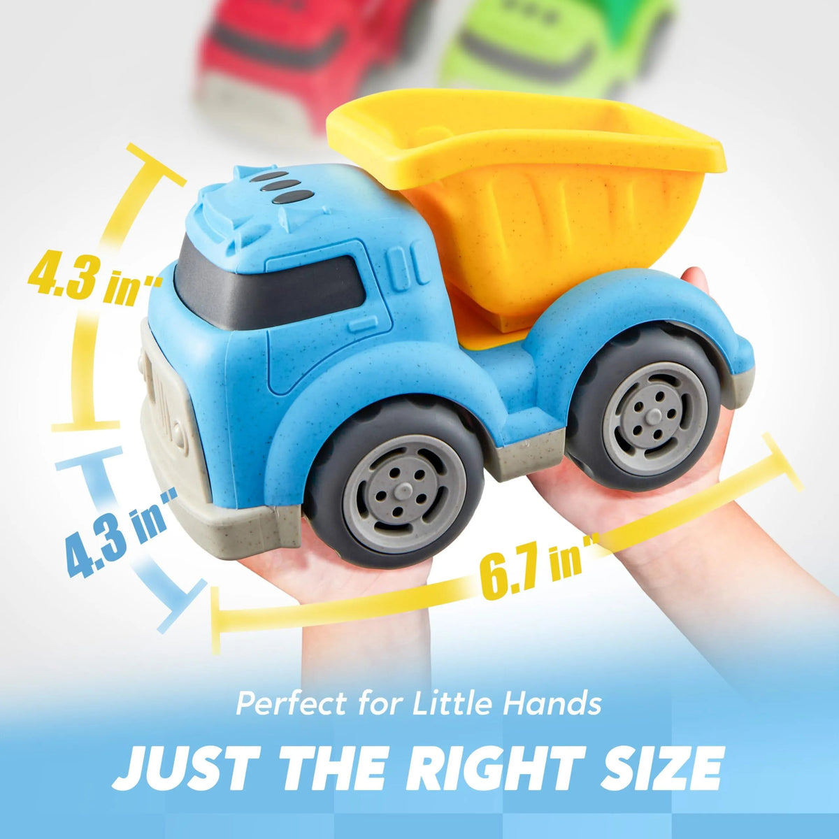 3 Pack Toddler Trucks with Garbage Truck