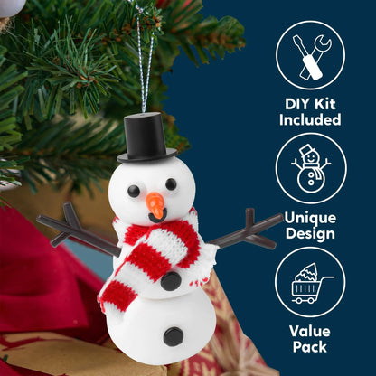 3-Pack Christmas Craft Kit: Snowman, Santa, and Gingerbread Man