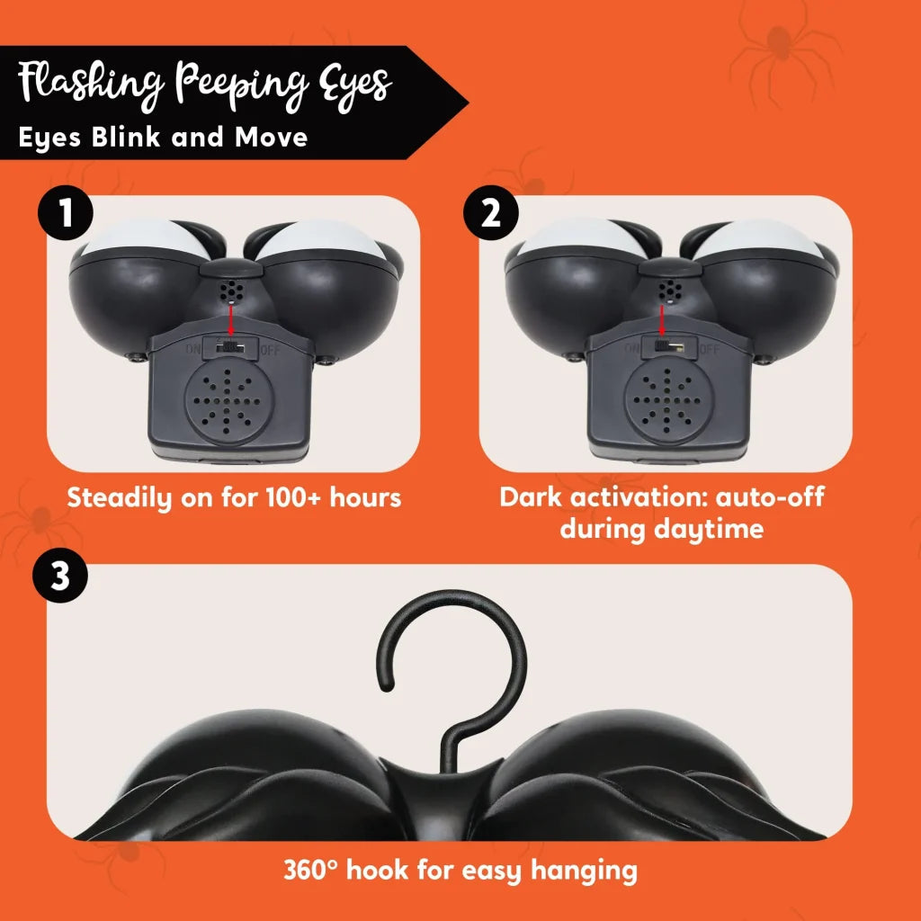 3-Pack Halloween Animated Flashing Peeping Eyes