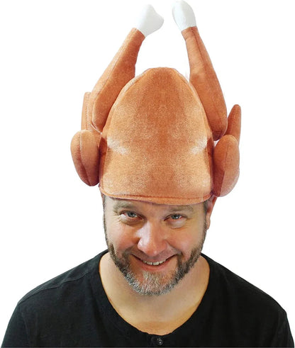 3-Piece Plush Roasted Turkey Hat Set