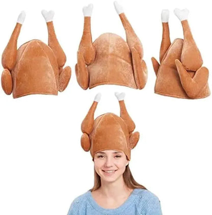 3-Piece Plush Roasted Turkey Hat Set