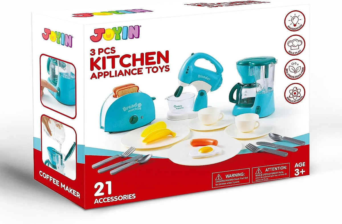 3-Piece Pretend Play Kitchen Appliance Set