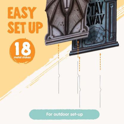 16" 9 Pcs Halloween Tombstones Decorations