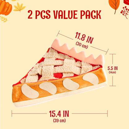 2 PCS Thanksgiving Plush Pumpkin & Apple Pie Hats