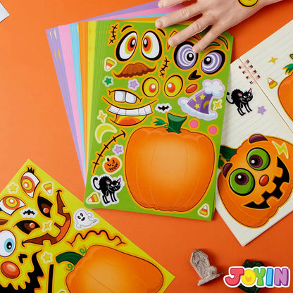 72 Halloween Pumpkin Stickers for Kids Party Favors