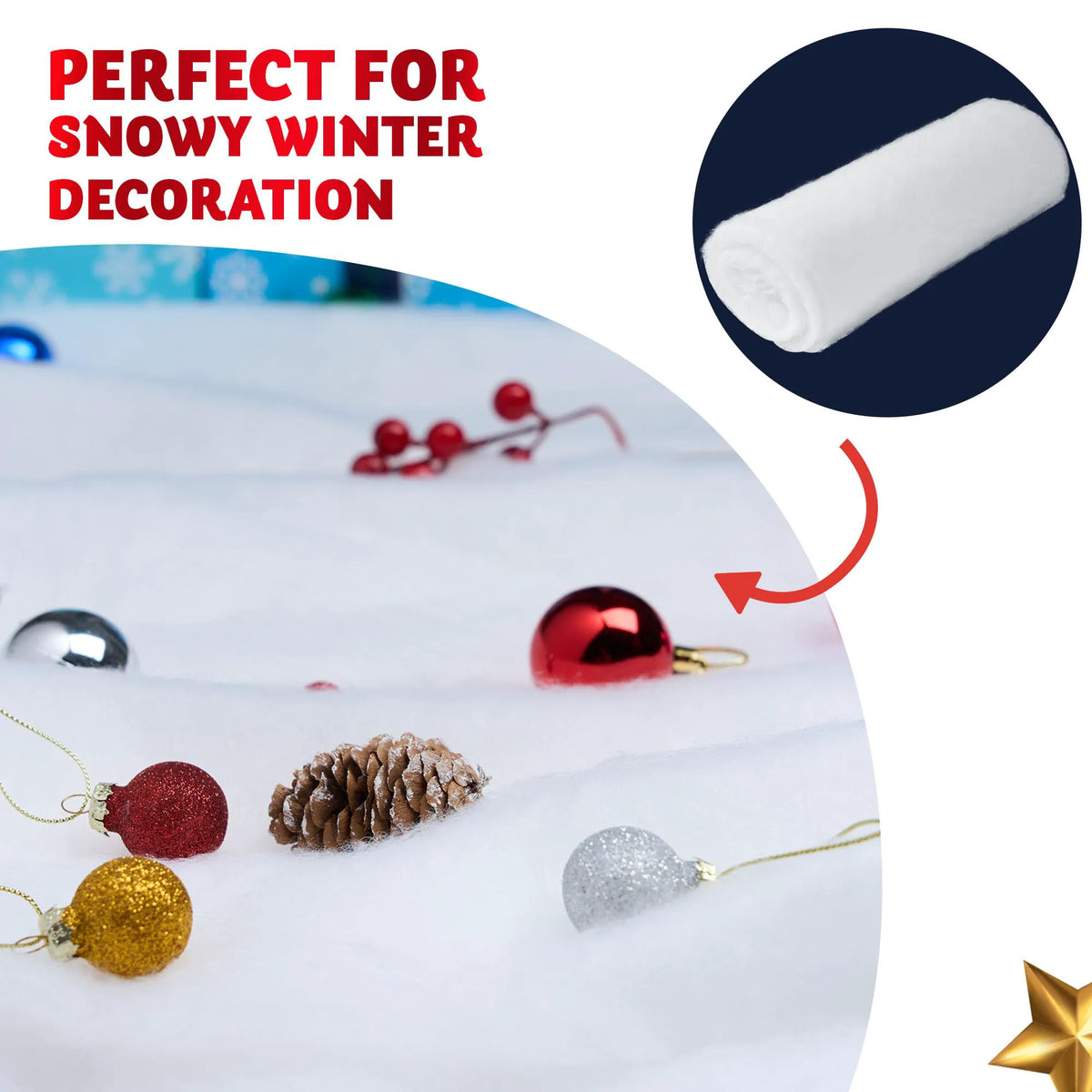 2-Pack Christmas Snow Blanket Roll for Holiday Decor