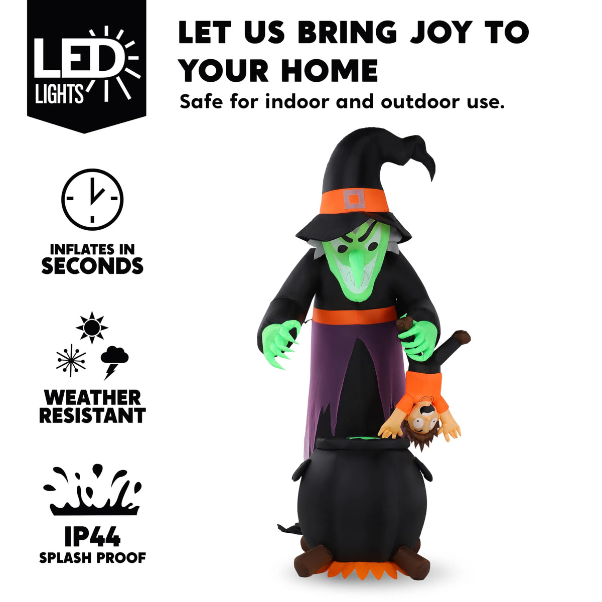 7FT Animated Halloween Witch Inflatable Decoration