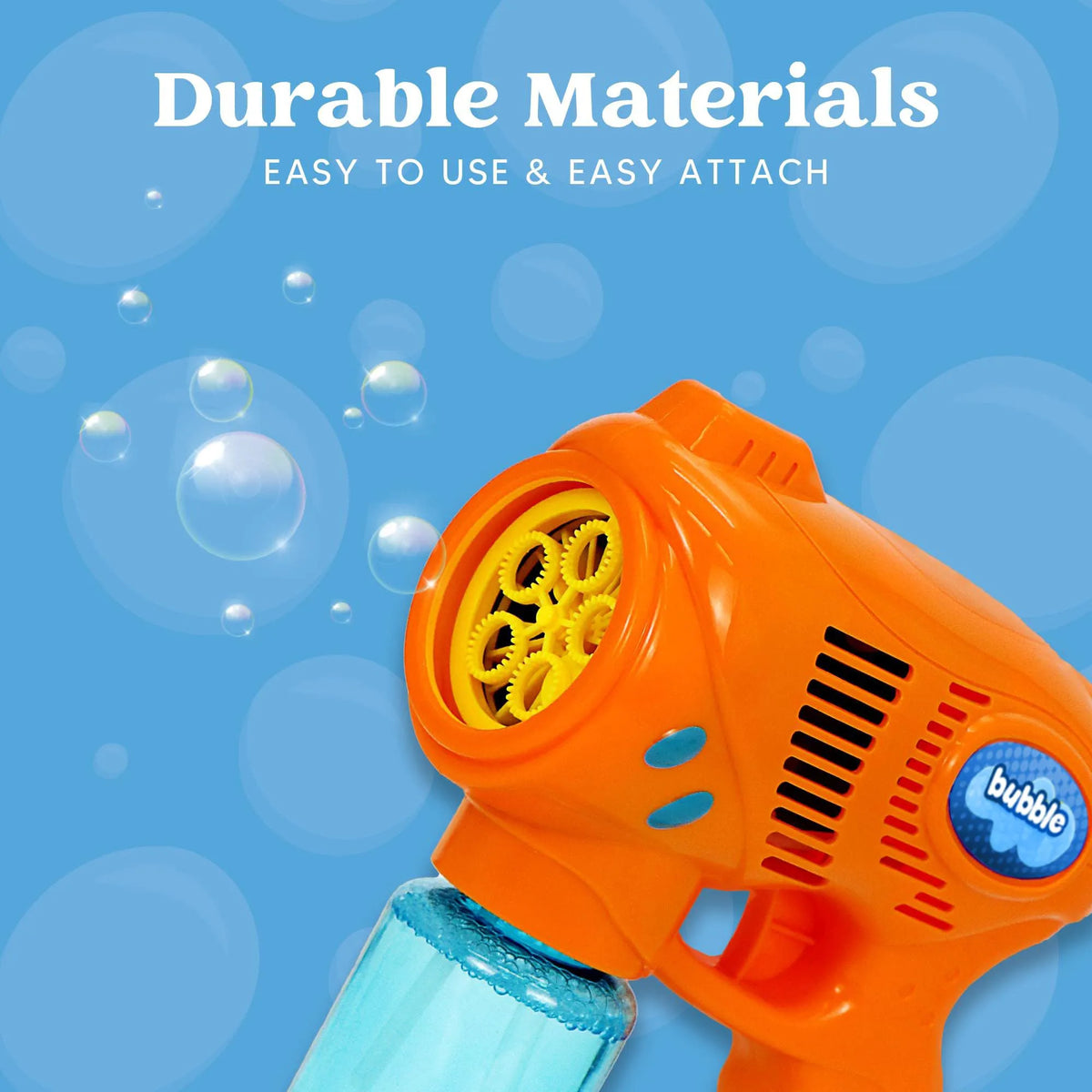 3 Bubble Gun Blasters (Blue, Green, Orange)