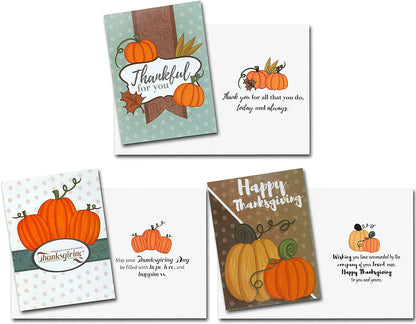 36 Pumpkin Thanksgiving Greeting Cards