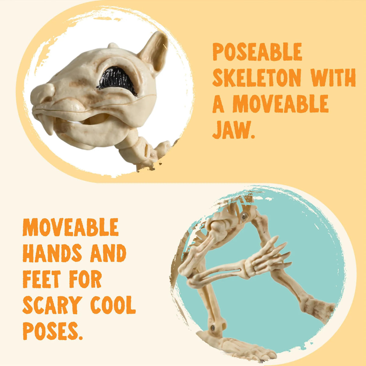 9.1-Inch Squirrel Skeleton Halloween Decoration