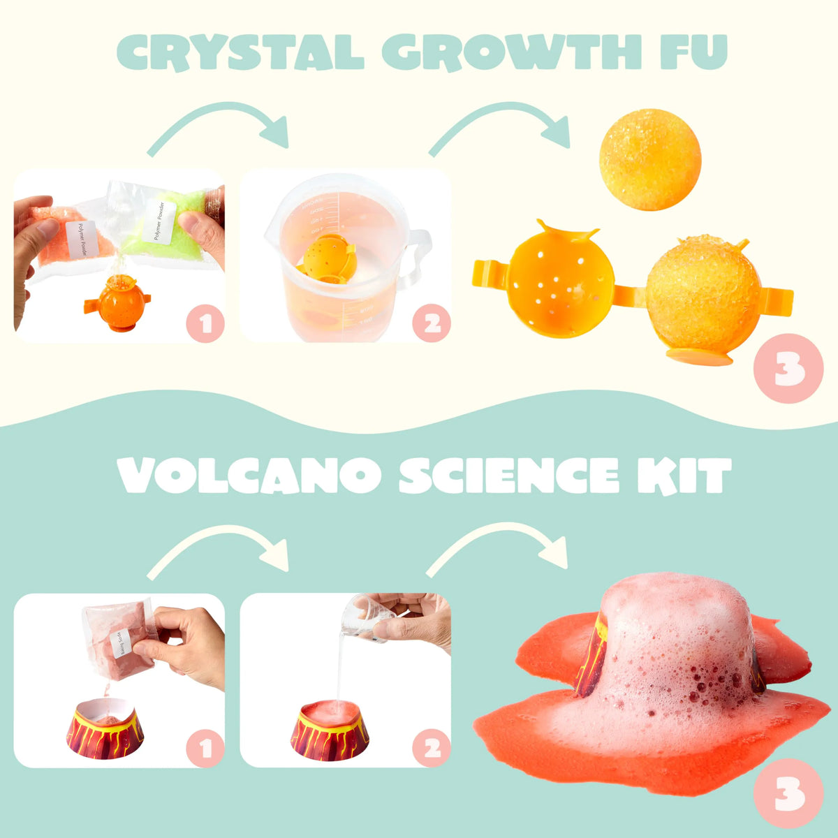 4 Jumbo Prefilled Easter Science Experiment Eggs