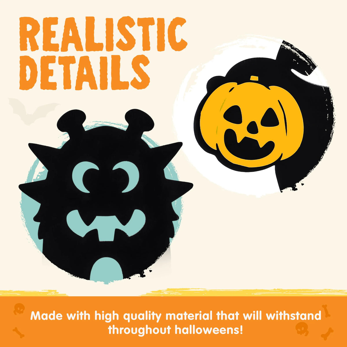 6-Pack Monster Yard Stakes for Halloween Lawn Decor