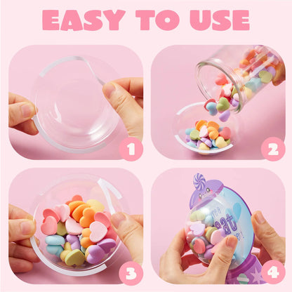 60 Valentine's Day Candy Dispenser Cards with Craft Treat Holders