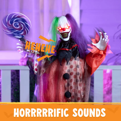 53" Halloween Hanging Clown Outdoor Decorations