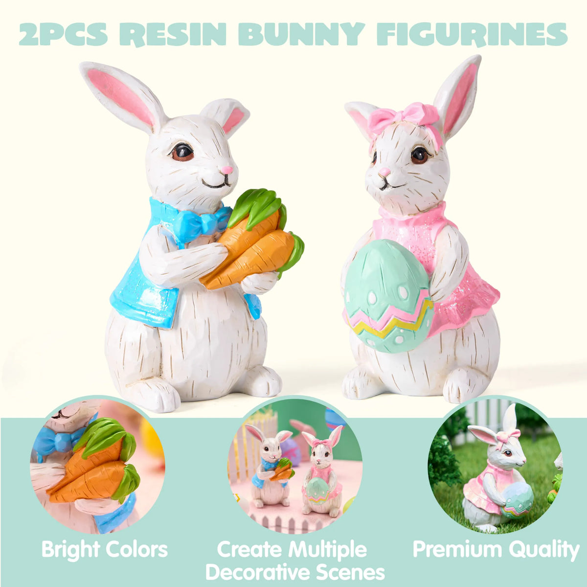 Easter Bunny Decor Set of 2