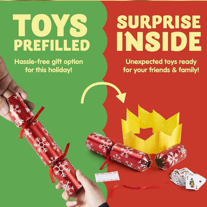10in Christmas Party Favor - Red & Green (No Snap)